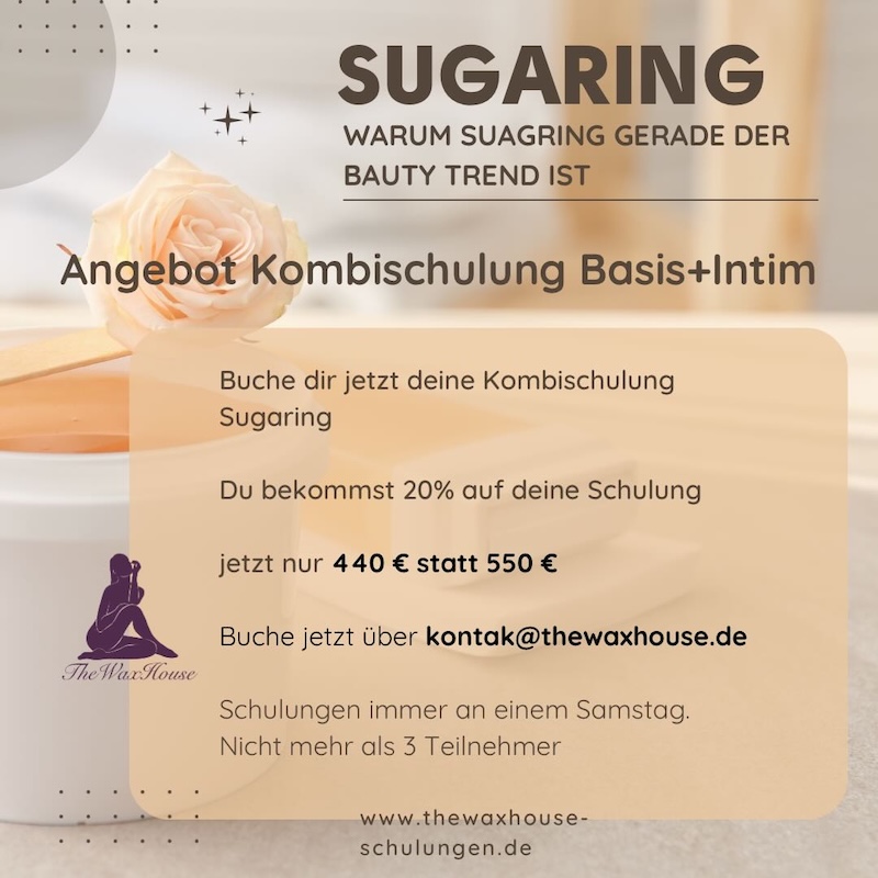 Angebot  Sugaring Schulung