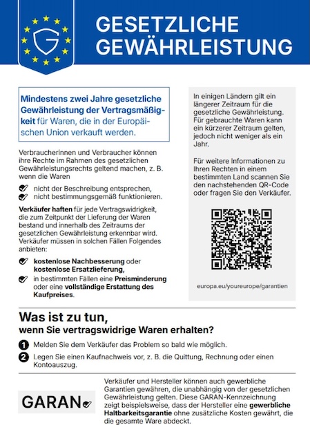 Gewährleistungslabel - Thewaxhouse Schulungen Gewährleistungslabel EU